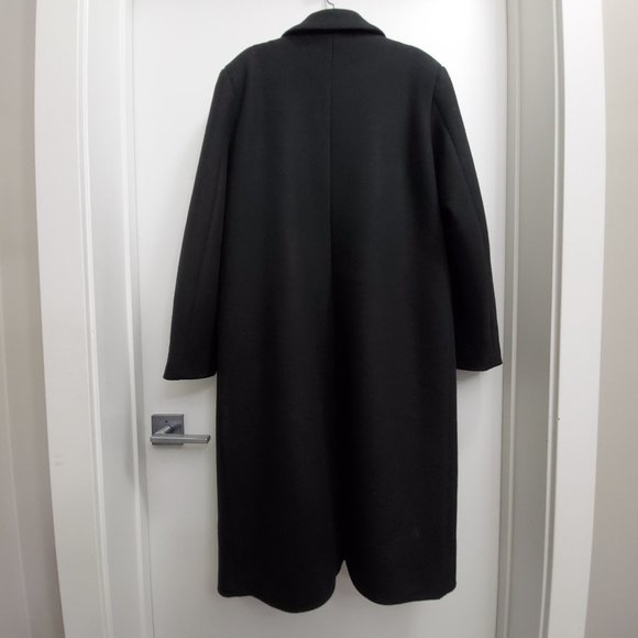 Dynamite Kensington Single-Breasted Black Polyester Melton Coat - Picture 5 of 7
